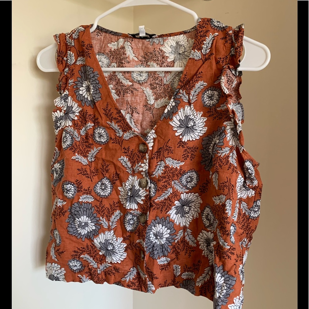 Madewell linen floral top